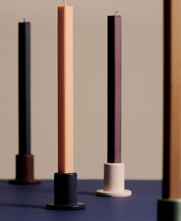 Bougeoir Tube concrete