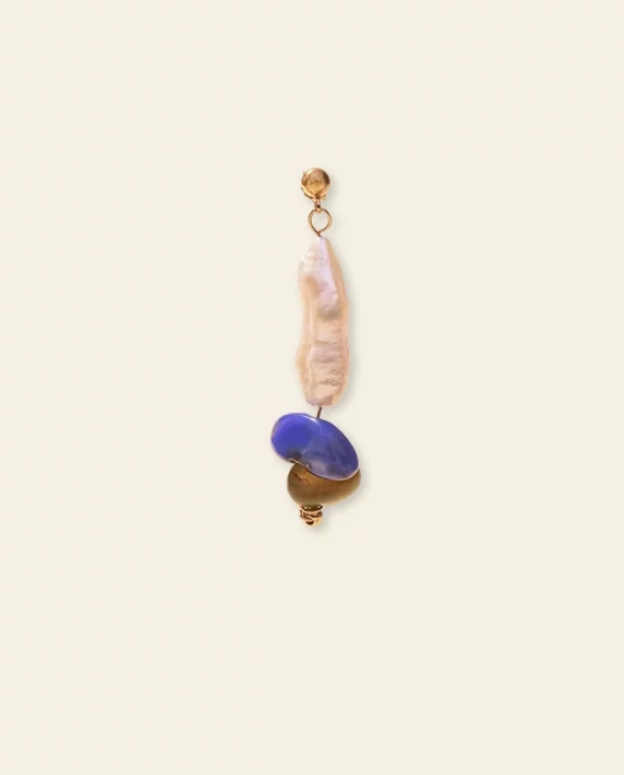 La boucle d'oreille n°2 en pierres naturelles et nacres