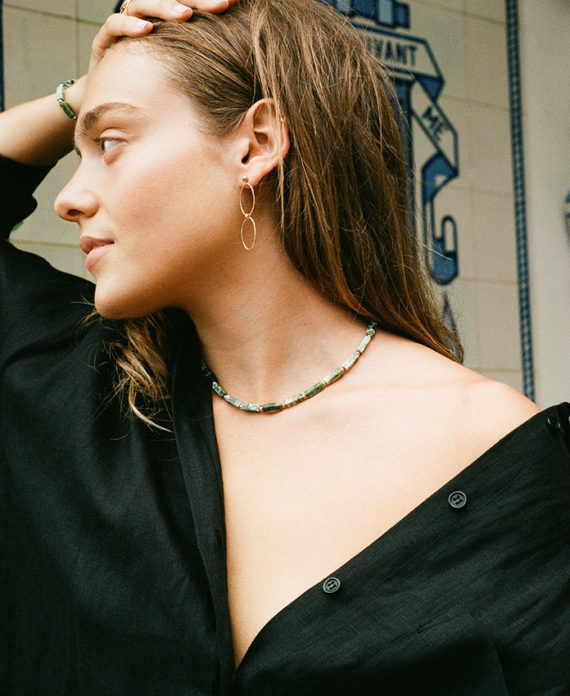 Le collier Jaspe verte