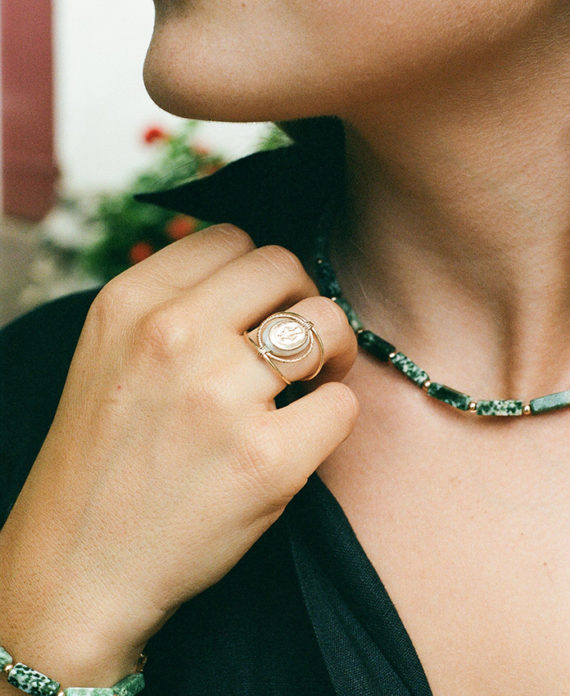 Le collier Jaspe verte
