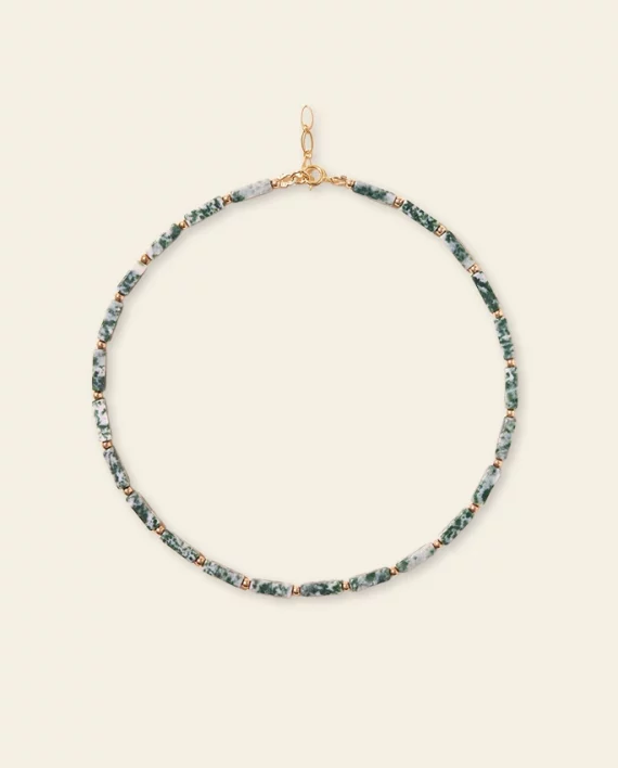Le collier Jaspe verte