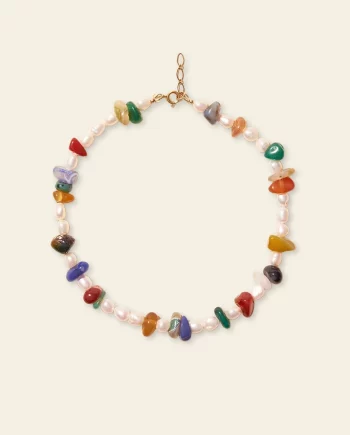 Le collier pierres naturelles et nacres