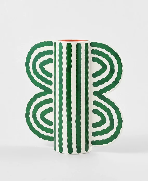 Grand papillon vert – Vase