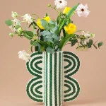 Grand papillon vert – Vase