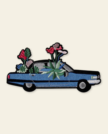 Cadillac en Fleur – écusson thermocollant