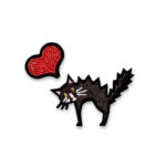 Coeur Rouge + Chat Noir – écusson thermocollant