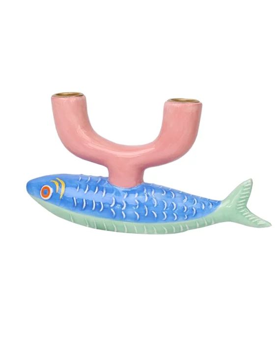 Poisson – Bougeoir en céramique