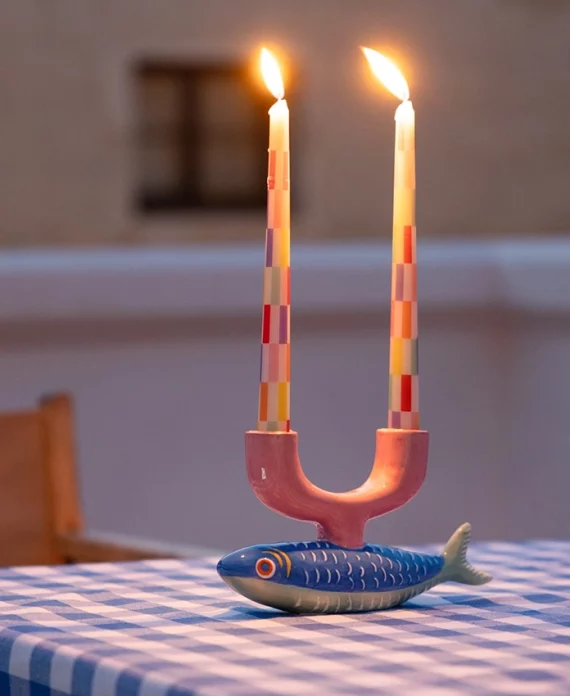 Poisson – Bougeoir en céramique