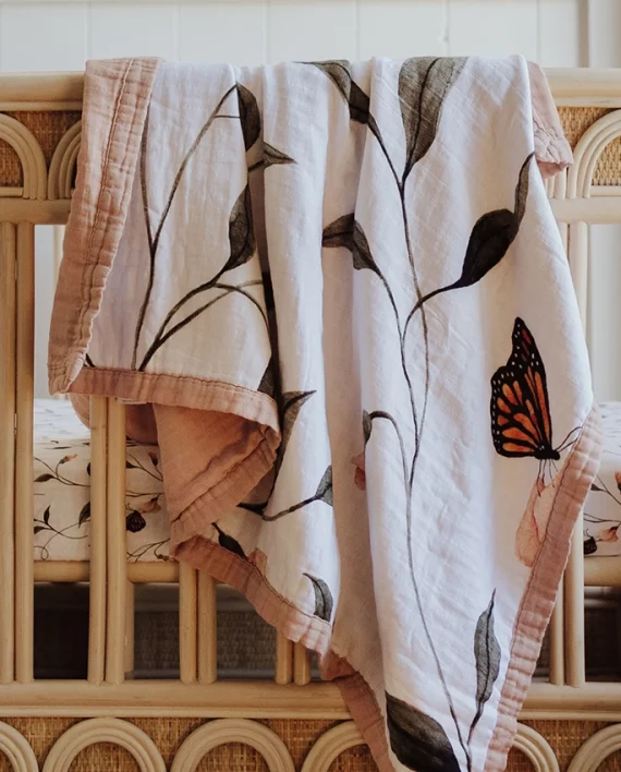 Butteffly – Plaid bébé en mousseline