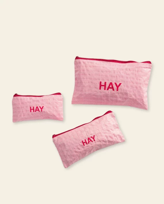 Candy mono wash bag – flat set