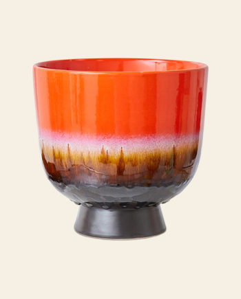 Retro Flower Pot – Cherry Red