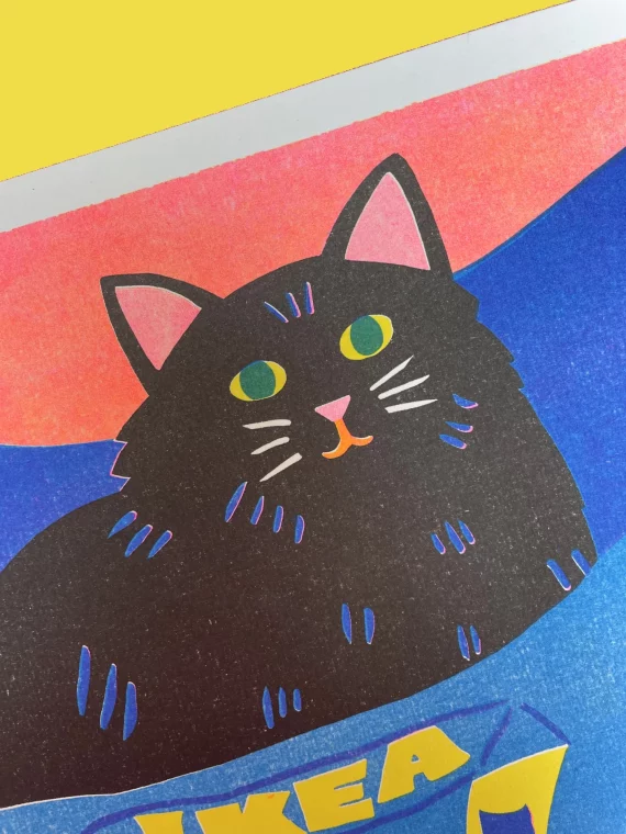 Cat in Ikea – print A3