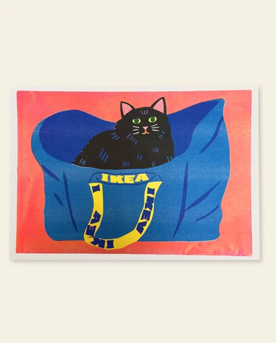 Cat in Ikea – print A3