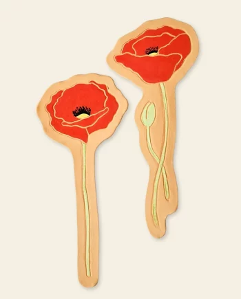 Coquelicot – déco murale en céramique