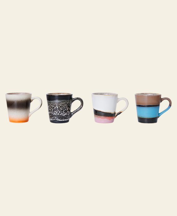 70's espresso mugs – lot de 4