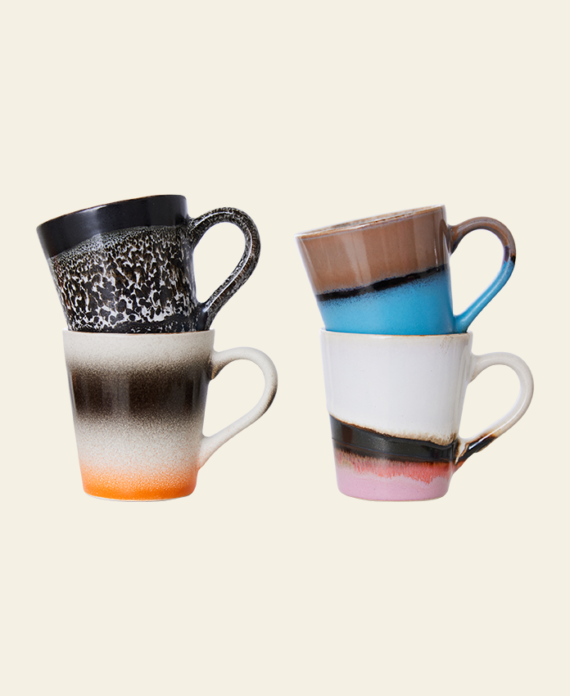 70's espresso mugs – lot de 4