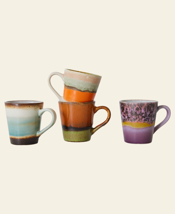 70's espresso mugs – lot de 4
