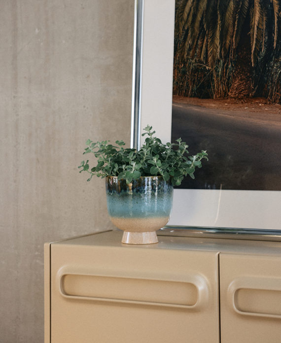 Retro Flower Pot – Lagoon