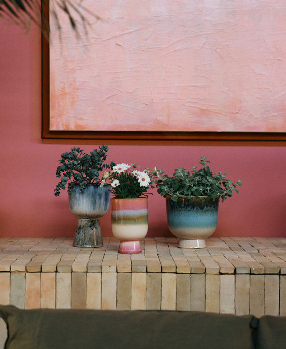Retro Flower Pot – Lagoon