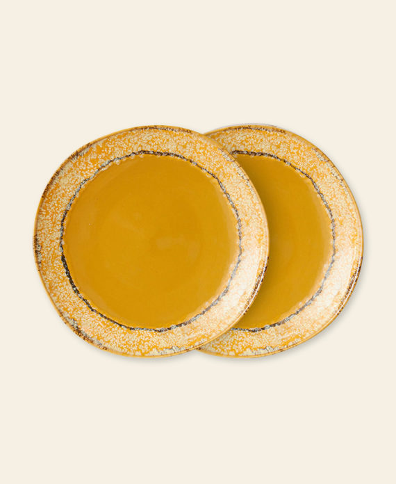 70's paradise plate – lot de 2 assiettes à dessert