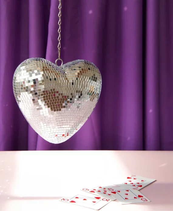 Coeur Disco à suspendre