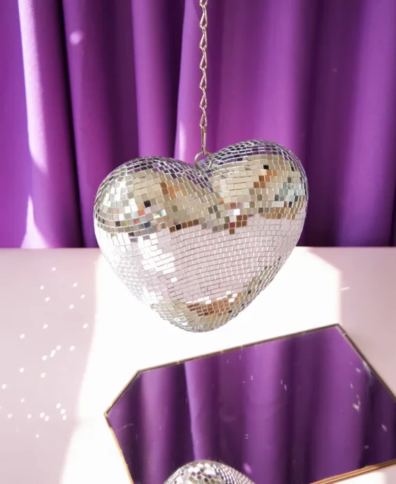 Coeur Disco à suspendre