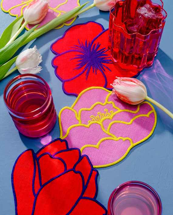 Fleurs – Serviettes à cocktail