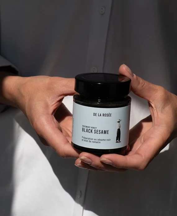 Miel de romarin et sésame noir