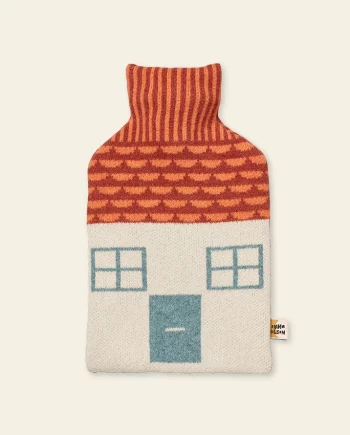 Maison – bouillotte avec housse en laine
