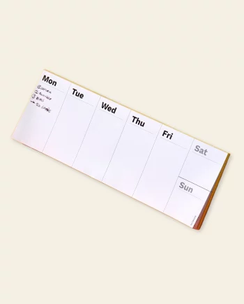 Plan your week – bloc note