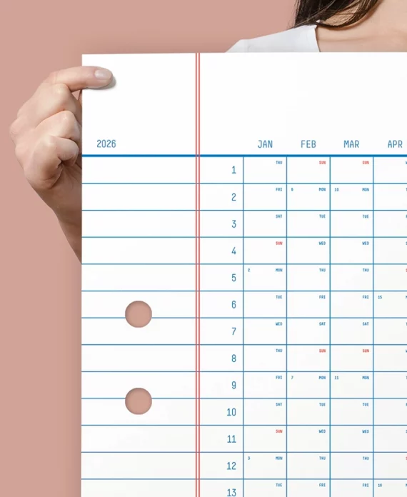 Calendrier 2026 – poster XL