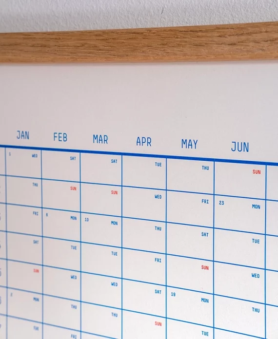 Calendrier 2026 – poster XL