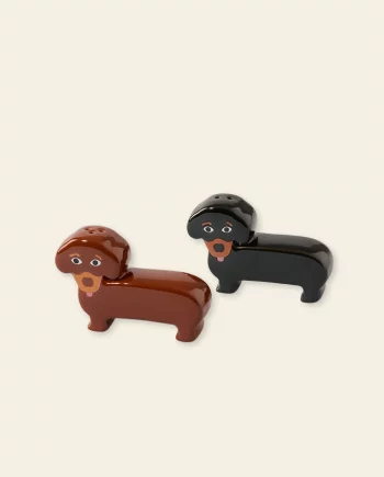 Teckel - salière et poivrière