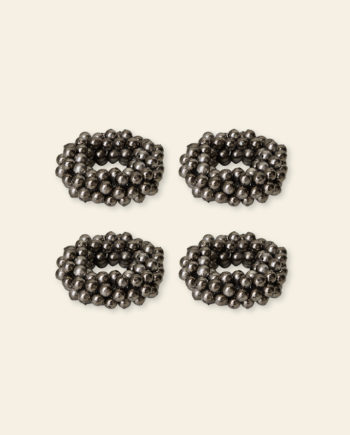 Sculptural beads – liens de serviettes (set de 4)