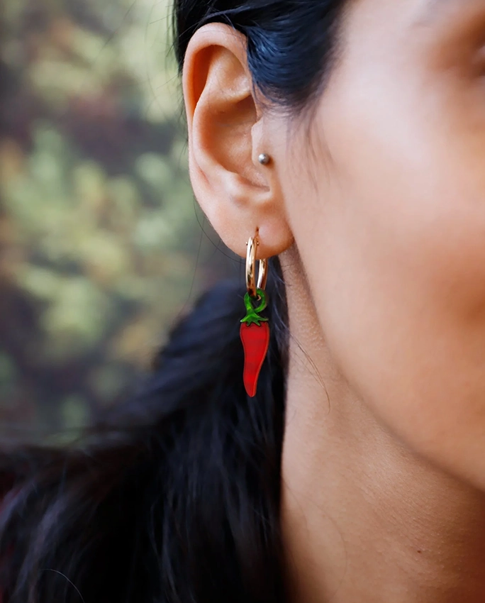 Chilli Pepper Hoops – boucles d’oreilles