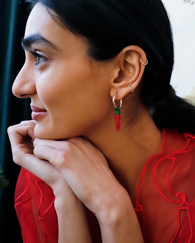 Chilli Pepper Hoops – boucles d’oreilles