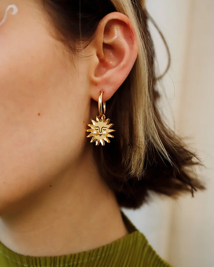 Sun & Cloud Hoops – boucles d’oreilles