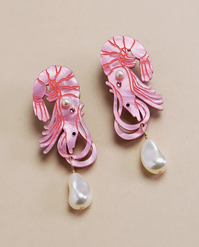 Shrimp Statement – boucles d’oreilles