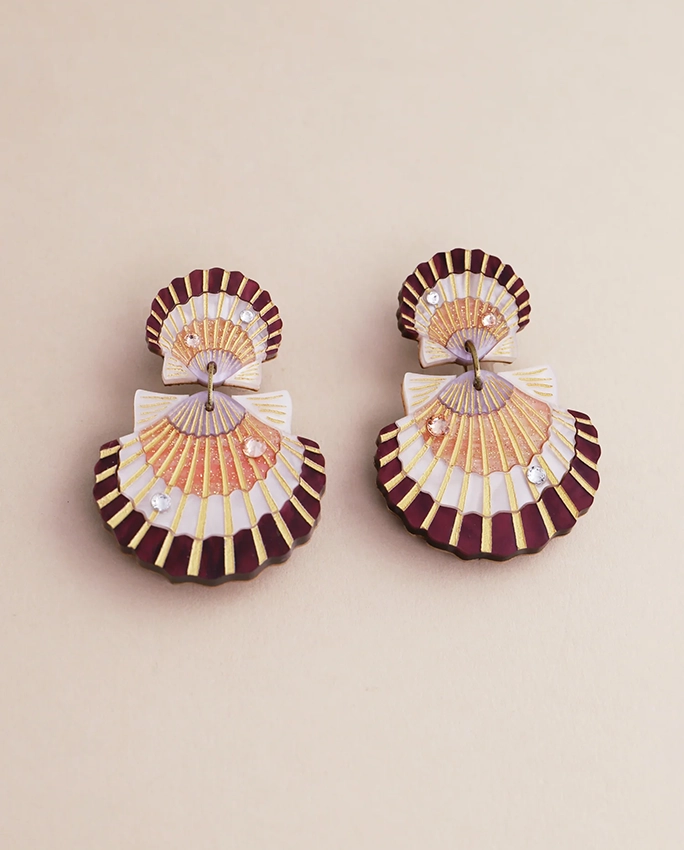 Scallop Shell Statement – boucles d’oreilles