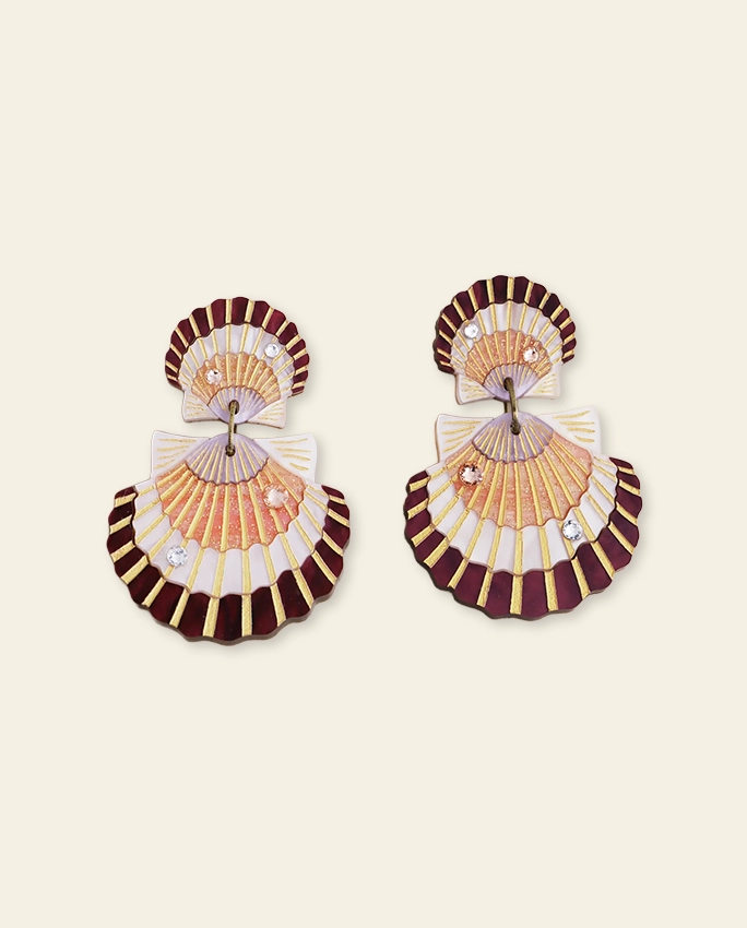 Scallop Shell Statement – boucles d’oreilles
