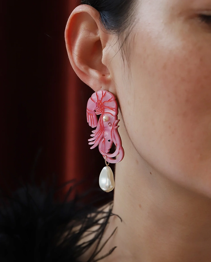 Shrimp Statement – boucles d’oreilles