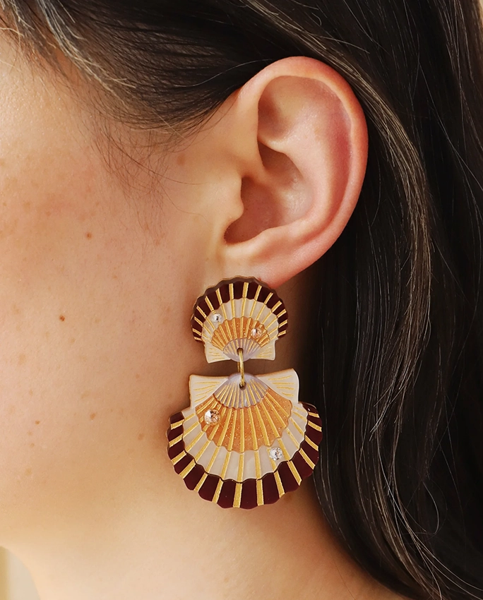 Scallop Shell Statement – boucles d’oreilles