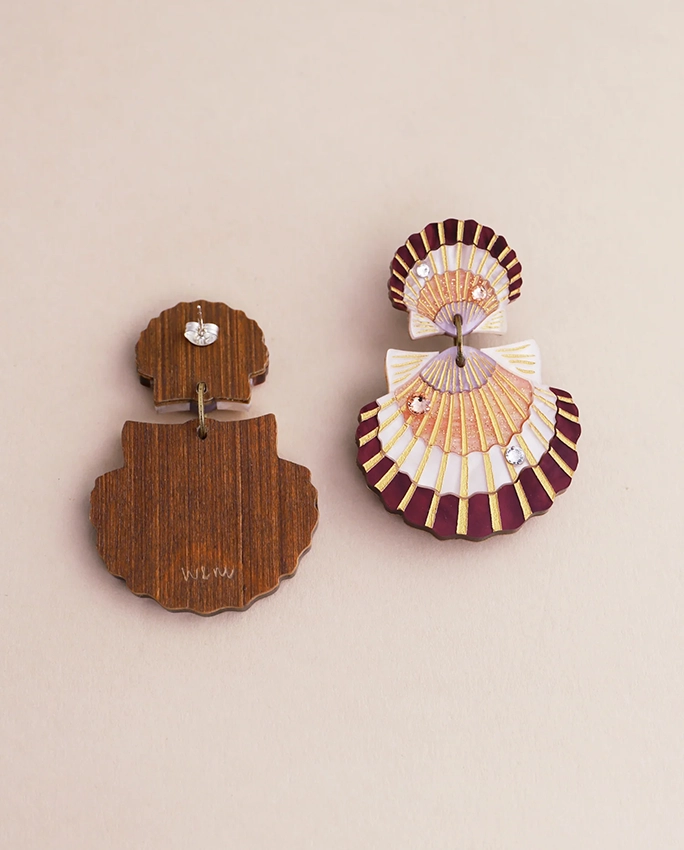 Scallop Shell Statement – boucles d’oreilles
