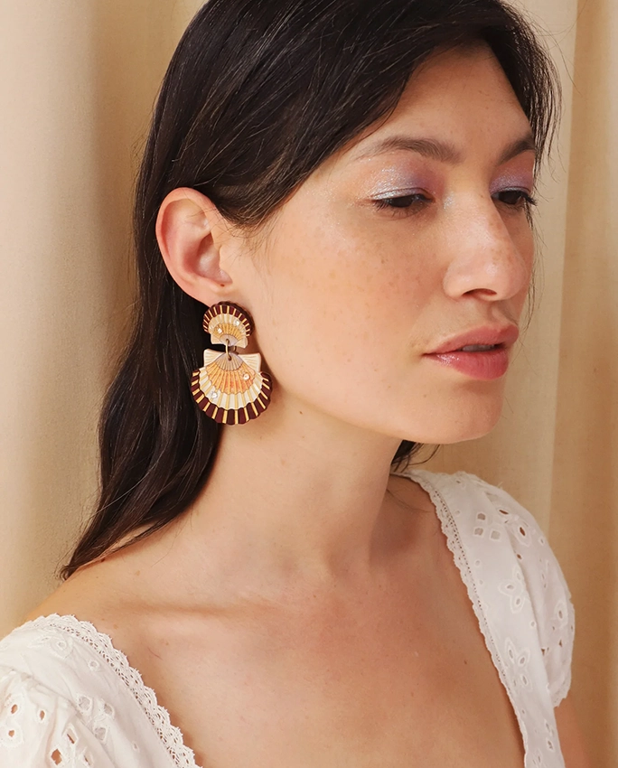 Scallop Shell Statement – boucles d’oreilles