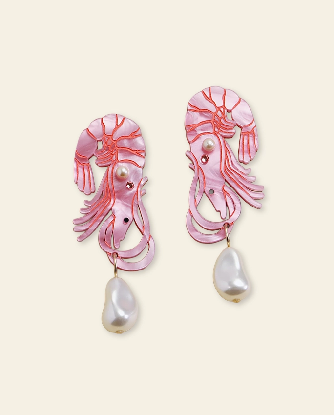 Shrimp Statement – boucles d’oreilles