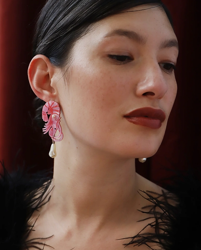 Shrimp Statement – boucles d’oreilles