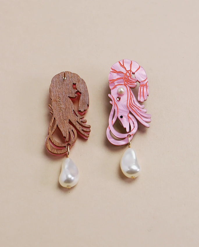 Shrimp Statement – boucles d’oreilles