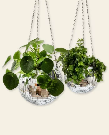 Cache pot à plantes disco boule à facettes