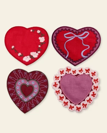 Sweetheart – serviettes à cocktail (lot de 4)