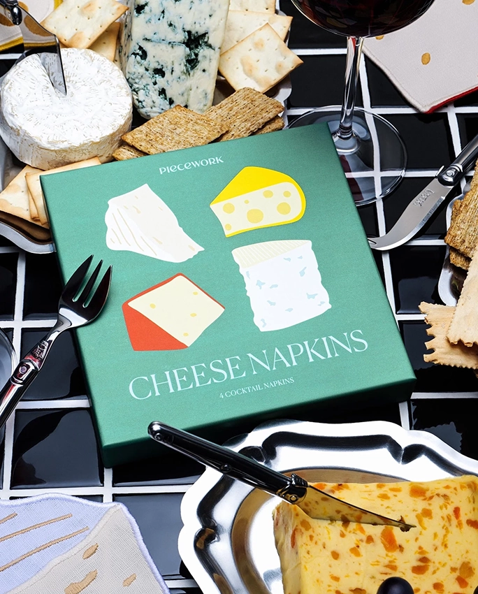 Fromage – serviettes à cocktail (lot de 4)